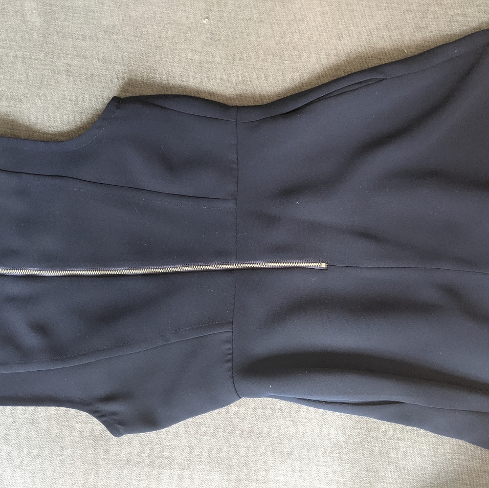 Talbots Navy Fit & Flare Dress - Picture 5 of 5